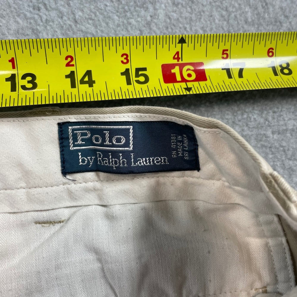 Polo Ralph Lauren Chino Pants Khaki Mens Size 37x30 Class Fit Causal Pants Tan - Picture 10 of 16